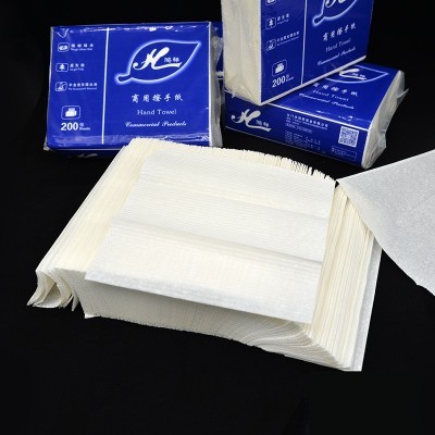 鸿祥HC401商用三折擦手纸225*220酒店商场卫生间擦手纸厕所干手纸图2