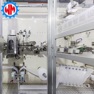 沃盟厂家直销高品质自动女士卫生巾经期裤机器生产机械设备流水线图2