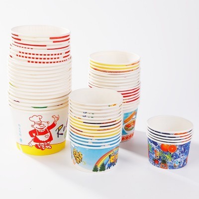 一次性纸碗打包餐盒烤冷面酸辣粉外卖碗多规格小吃碗批发厂家现货图2