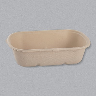 厂家环保餐具一次性纸浆轻食打包盒沙拉盒可降解外卖700便当餐盒图4