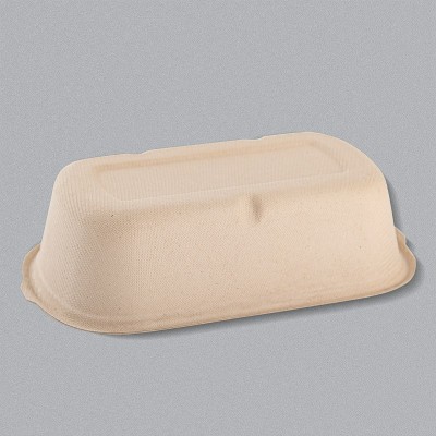 厂家环保餐具一次性纸浆轻食打包盒沙拉盒可降解外卖700便当餐盒图5