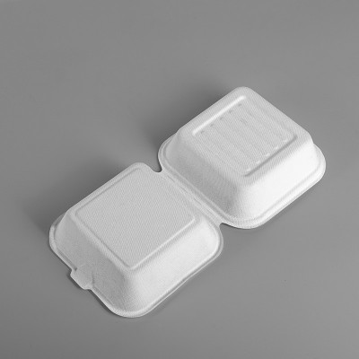 蛋糕便当盒纸浆汉堡餐盒可降解手绘画蛋糕卷水果盒子创意可加热图4