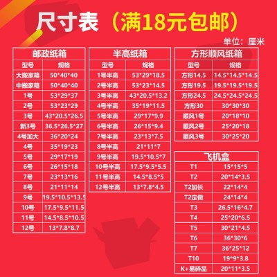 威蓝正方形打包1-13号搬家大号纸箱飞机盒顺风物流包装箱只发广东图4