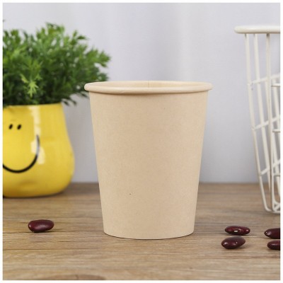 工厂批发 精美本色纸一次性广告纸杯 饮水纸杯可logo图2