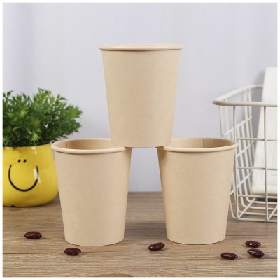 工厂批发 精美本色纸一次性广告纸杯 饮水纸杯可logo图4