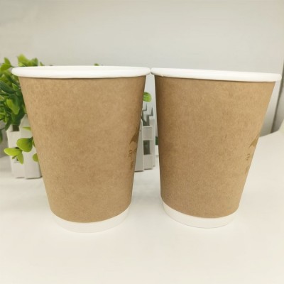 咖啡杯一次性广告中空纸杯 外贴 双层奶茶杯 加厚广告纸杯