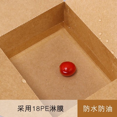 一次性纸餐盒厂家现货批发防油快餐盒外卖打包盒LOGO特制牛皮餐盒图3