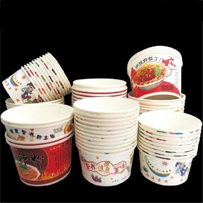 一次性纸碗 沙拉碗 汤碗 打包碗定制批发450ML图3