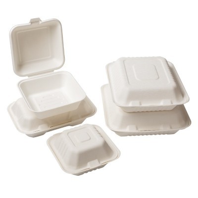 定制一次性餐盒可降解餐具环保纸浆餐盒烘培打包盒甘蔗浆饭盒图5