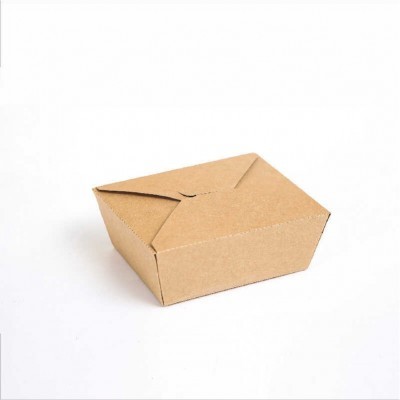 制定牛皮纸外卖纸餐盒一次性外卖打包盒方形餐饮炸鸡汉堡打包盒图2