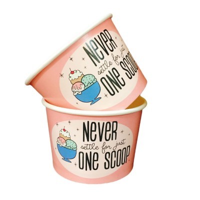 工厂定制印刷一次性冰激淋纸杯冷饮奶昔冰淇淋杯咖啡热饮纸杯配盖图3