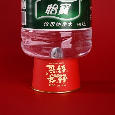 2025蛇年金箔一次性纸杯纸碗套装食品级防烫新年聚餐待客喜庆用品图3