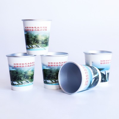 纸杯加厚一次性纸杯子定制9A铝箔纸杯印刷logo广告纸杯工厂湖南图4