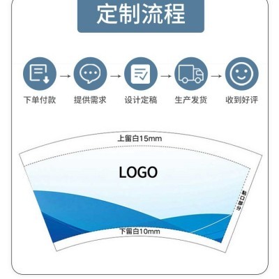 一次性纸杯定做批发加厚商用喝水杯广告白色杯子中空纸杯定制logo图4