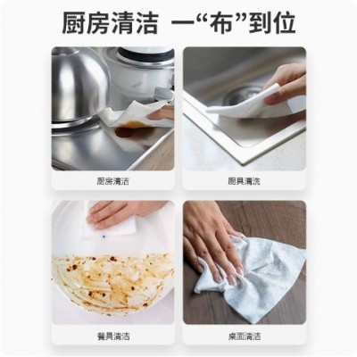 Qnius厨房湿巾8包320抽一次性家用油污油烟机清洁去油专用湿纸巾图2