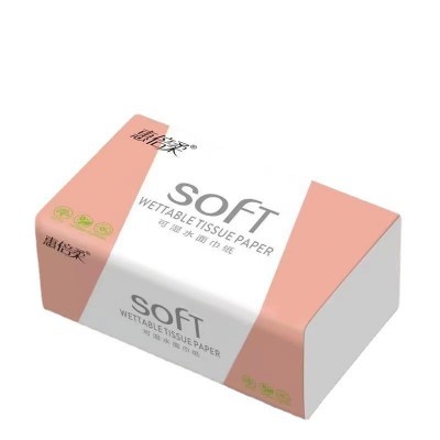 惠倍柔抽纸4层原生木浆60包整箱家用纸餐巾纸巾代发工厂批发图3
