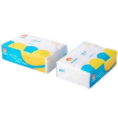 源头厂家软包抽纸批发可印LOGO商标广告宣传语厚实抽取式餐巾纸图2