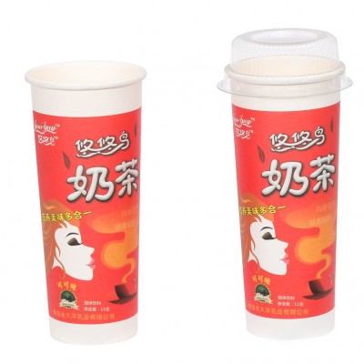 厂家ZTM01一次性加厚牛奶杯热饮隔热牛奶纸杯图2