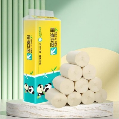 恒源卷纸4层10卷1400克批发卫生纸家用厕纸本色卷筒纸厂家定制