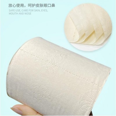 恒源卷纸4层10卷1400克批发卫生纸家用厕纸本色卷筒纸厂家定制图2