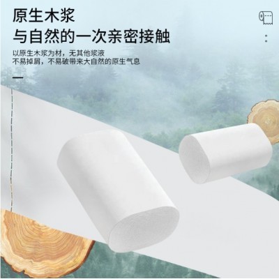 加工定制家用卫生纸卷纸厕纸5斤10斤实惠装原生木浆手纸巾包邮图2