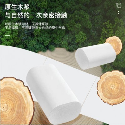 加工定制4斤12卷装进口原生木浆家用卫生纸卷纸手纸厕纸纸巾包邮图2