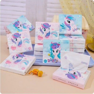 40抽小宝马儿童学生小包便携式印花抽纸巾原生木浆干湿两用抽纸巾图2