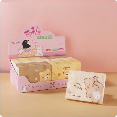 跨境外贸迷你手帕纸小包装便携式纸巾印花抽纸小包面巾纸批发纸巾图2