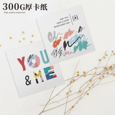 明信片卡片感谢卡售后服务卡五星评价卡英文卡保修合格证对折纸卡图2