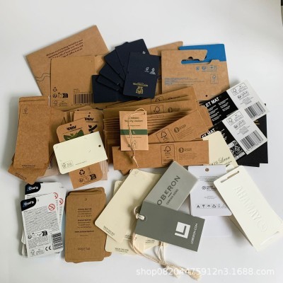 FSC环保再生牛皮纸吊牌卡片说明书标签麻绳环保再生降解 印刷工厂图5