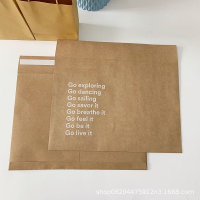 FSC认证牛皮纸袋手提袋UV印白可再生降解牛皮纸定制包装 上海工厂图2