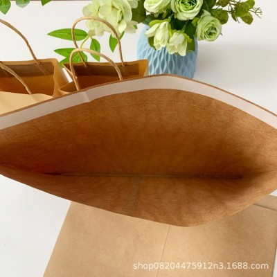 FSC认证牛皮纸袋手提袋UV印白可再生降解牛皮纸定制包装 上海工厂图3