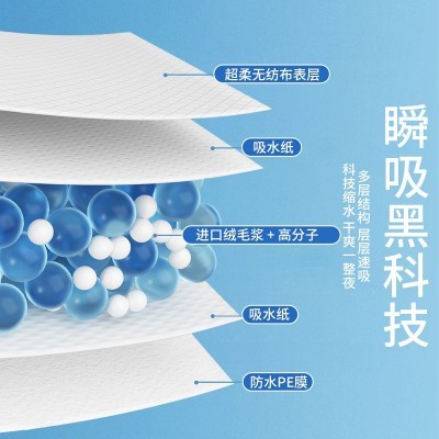 80*90cm四角定位成人护理垫一次性产褥垫老年人纸尿裤床垫隔尿垫图5