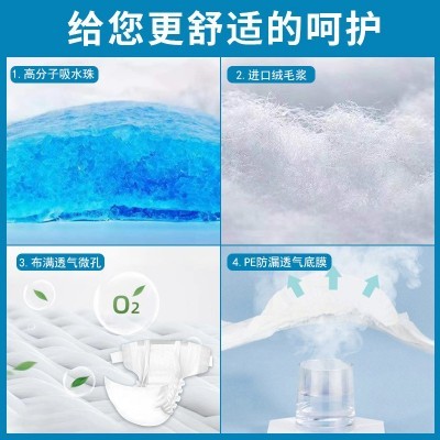 成人纸尿裤L号XL号男女通用加大瞬吸干爽成人尿裤老人尿不湿图2