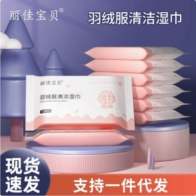 羽绒服清洁湿巾一次性干洗免洗去油污渍清洗湿纸巾小包12片批发