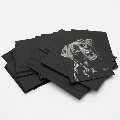 4k黑卡纸 180克A3 A4黑卡230g 儿童黑色卡纸 黑硬卡纸4开手工300g图4