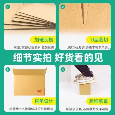 搬家箱长方形16cm系列宽度三层特硬电风扇被子邮政纸箱打包物流图2