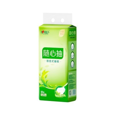 心相印茶语四层悬挂式抽纸320抽4提/ 箱大包装餐巾纸壁挂式擦手图2
