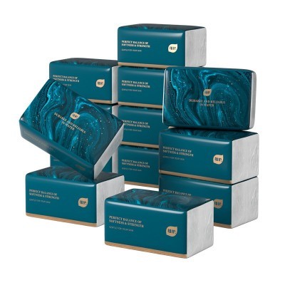 植护韧享压花纸面巾480张*24包餐纸面巾抽取式家用手纸一件代发