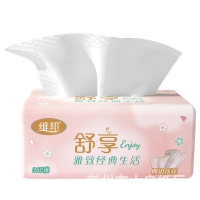 维邦舒享大包抽纸360张16包原生木浆家用实惠装面巾纸整箱卫生纸图4