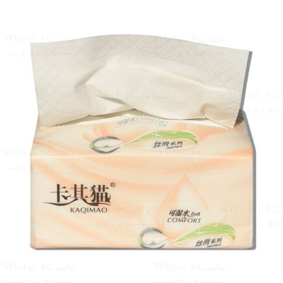 卡其猫抽纸餐巾纸家用实惠装可湿水抽取式纸巾江浙沪皖包邮图2