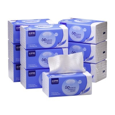 哈罗鸭抽纸6D抽取式面巾纸餐巾纸卫生纸家庭实惠装可湿水整箱批发图3