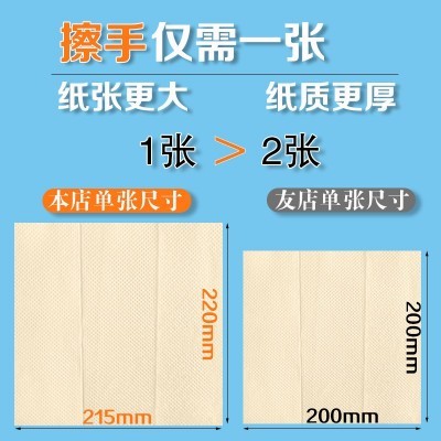 商用擦手纸酒店卫生间本色檫手纸家用厨房吸水纸厕所抹手纸巾整箱图2