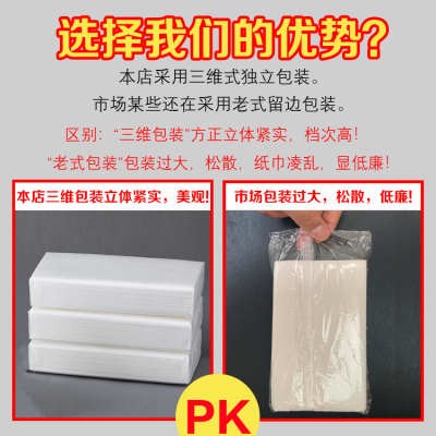 酒店抽纸整箱ktv专用纸巾宾馆客房商用散装餐巾纸大尺寸实惠装3层图2
