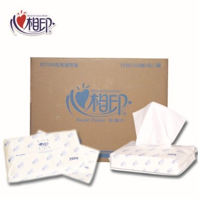 心相印DT100商务用纸简装 替换装 抽纸 100抽纸巾面巾纸 72包整图2