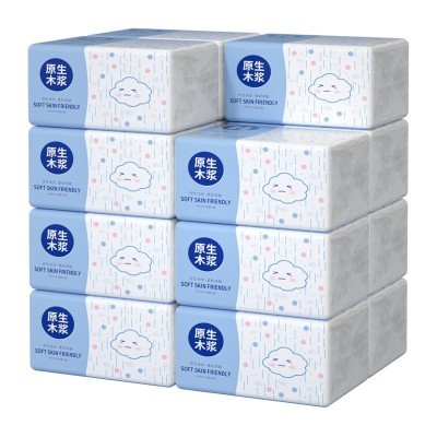 408张抽纸加长加厚抽纸家庭装实惠整箱批发擦手纸餐巾纸面巾纸柔图3