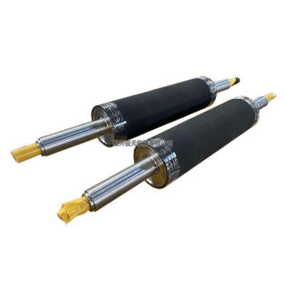 绍兴滚筒厂家供应聚氨酯包胶辊筒 锥形包胶辊轮 无动力橡胶辊图3