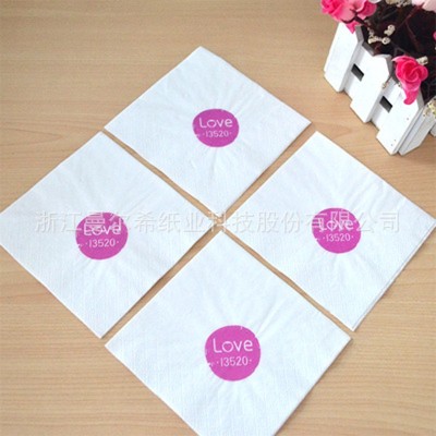 定制无香型餐巾纸巾 可印LOGO印制方纸巾 双层中空餐厅外卖抽纸图3