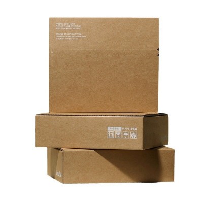 定制牛皮纸拉链纸箱打包箱包装盒快递箱子定做扁平纸盒打包盒环保图2