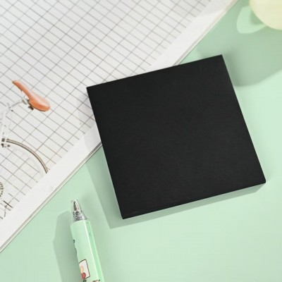 跨境高级灰纯色正方形便利贴7.5*7.5手帐可撕创意文具方格图2
